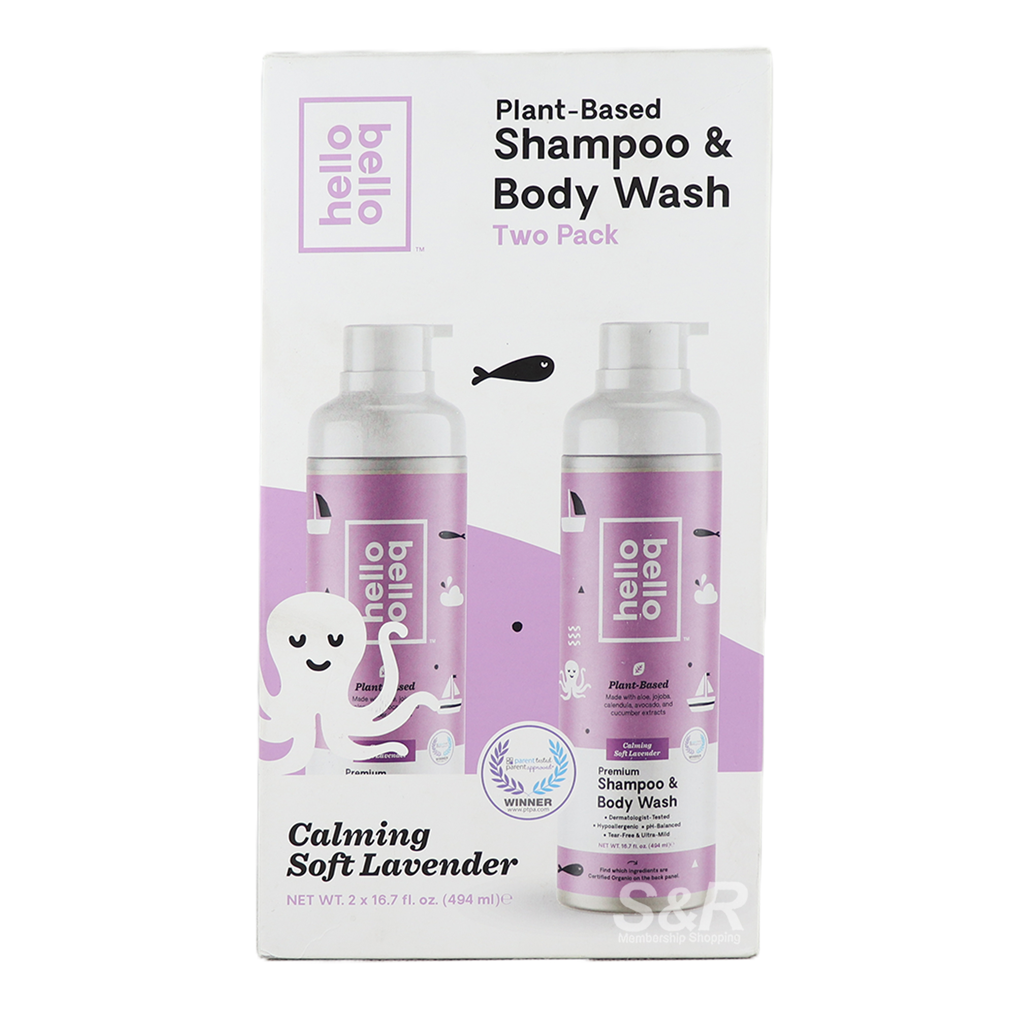 Hello Bello Plant-Based Shampoo & Body Wash 2pcs x 494ml